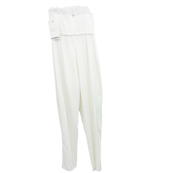 Mac Duggal Feather Trim Strapless Jumpsuit Black Size 4 NWT - Picture 5 of 12